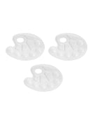 Plastic Tray Watercolour Oil Palette DIY Art Craft Painting 10 Wells White