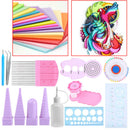 Paper Quilling DIY Craft Tool Slotted Template Board Mould Grid Needle Kit Set