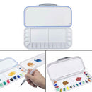 18-Well Rectangular Plastic Watercolor Palette Box Paint Tray Palette