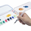 18-Well Rectangular Plastic Watercolor Palette Box Paint Tray Palette