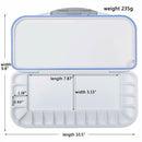 18-Well Rectangular Plastic Watercolor Palette Box Paint Tray Palette
