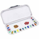 18-Well Rectangular Plastic Watercolor Palette Box Paint Tray Palette