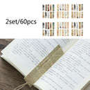 60x Bookmarks Paper Book Mark Magazine Label Memo Office Stationery