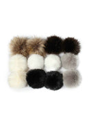 12X Faux Fur Pom Pom Ball For Hat Bags Keychain Fluffy Ball Pendant Accessories