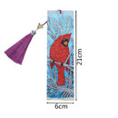 DIY Bird Shaped Diamond Painting Creative Leather Bookmarks with Tassel Gi ft