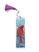 DIY Special Flower Shaped Diamond Painting Leather Tassel Bookmark Handicrafts