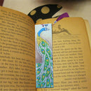 DIY Peacock Shaped Diamond Painting Creative Leather Bookmark with Tassel Gifts