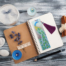 DIY Peacock Shaped Diamond Painting Creative Leather Bookmark with Tassel Gifts