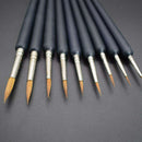 9pcs/set Maries Weasel Hool Liner Pen Brush Round Painting Art Nail Drawing New