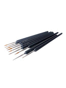 9x Artist Weasel Hair Brush Pen Ink Brush for Gouache Watercolor Oil Painting