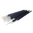 9x Artist Weasel Hair Brush Pen Ink Brush for Gouache Watercolor Oil Painting