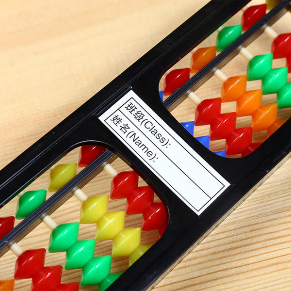 Portable Arithmetic Soroban w/ Colorful Bead Mathematics Calculate Tool Abacus