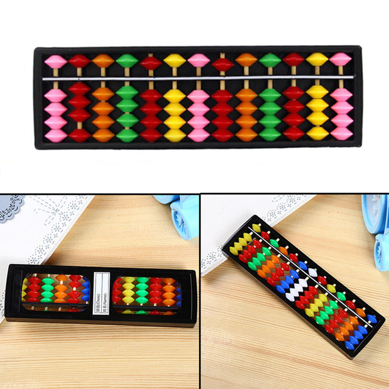 13 Digits Plastic Abacus Arithmetic Tool Kid's Math Learn Aid Caculating Toys