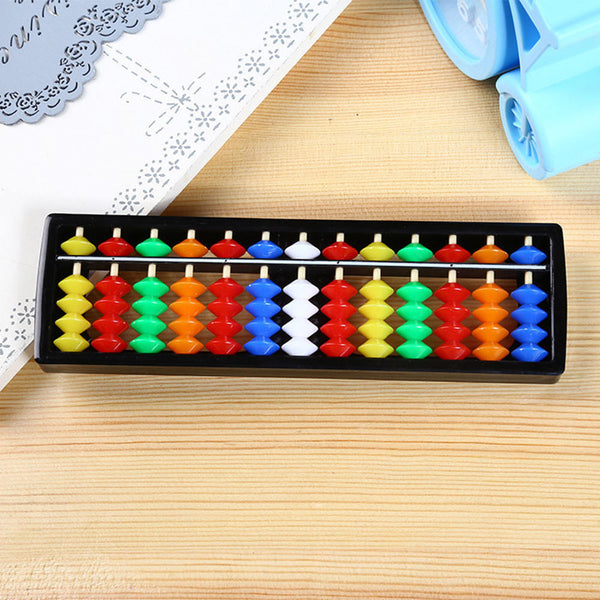 13 Digits Plastic Abacus Arithmetic Tool Kid's Math Learn Aid Caculating Toys