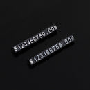 White on Black Number Letter Adjustable Price Display Counter Stand Tag Label