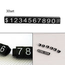 30Set 360 Cubes White on Black Adjustable Sale Price Display Blank Tag Label Hot