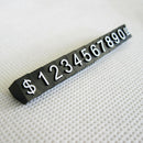 30 Sets 360 Cubes White on Black Adjustable Sale Price Display Blank Tag Label