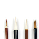 4PCS Artist Watercolor Painting Brushes Brush Oil Acrylic Flat&Tip Paint Kit CN