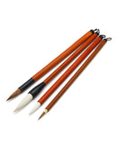 4PCS Artist Watercolor Painting Brushes Brush Oil Acrylic Flat&Tip Paint Kit CN