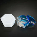 Hexagon Round Storage Box Silicone Mold Crystal Epoxy Mould DIY Table Decoration