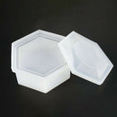 Hexagon Round Storage Box Silicone Mold Crystal Epoxy Mould DIY Table Decoration