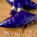 Sale! Legend of Zelda 12Hole Blue Ocarina Ceramic Alto C Flute Instrument Gift