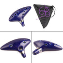 Sale! Legend of Zelda 12Hole Blue Ocarina Ceramic Alto C Flute Instrument Gift