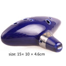 Sale! Legend of Zelda 12Hole Blue Ocarina Ceramic Alto C Flute Instrument Gift