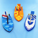 DIY Wood Sailboat Rubber Band Paddle Boat, Make Your Own Wood Sailboat Craft Kit