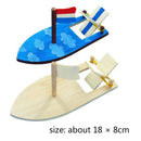 DIY Wood Sailboat Rubber Band Paddle Boat, Make Your Own Wood Sailboat Craft Kit