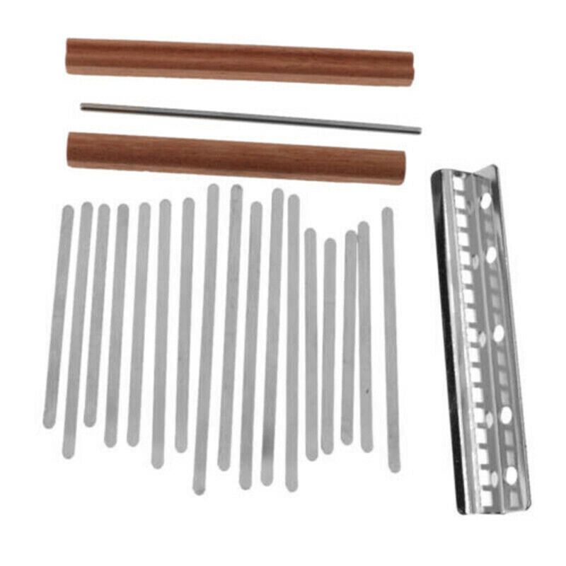 1 Set DIY 17 Steel Keys with Bridge Saddle for Kalimba Mbira Thumb Piano