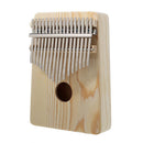 17 Key African Solid Mahogany Wood Thumb Piano Finger Percussion Wooden Metal