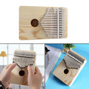 17 Key African Solid Mahogany Wood Thumb Piano Finger Percussion Wooden Metal