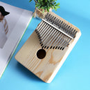 17 Key African Solid Mahogany Wood Thumb Piano Finger Percussion Wooden Metal