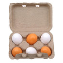 6PCS Wooden Eggs Yolk Pretend Play Kitchen Food Cooking Kids Children B bK FS