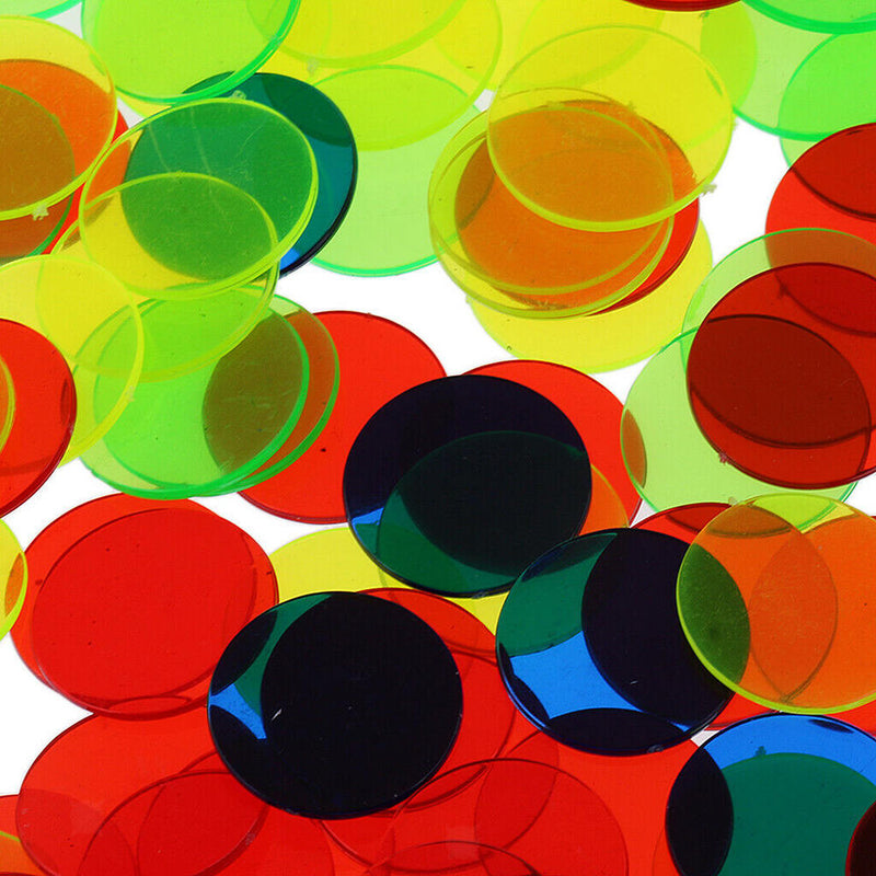 100x Plastic 19mm Bingo Game Poker Chips Board Games Markers Tokens Count