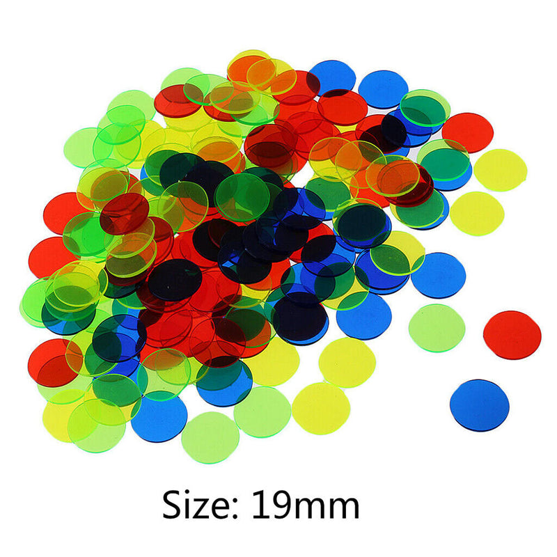100 Pcs Bingo Chips 2cm for Kids Poker Counter Bingo Card Games New Hot