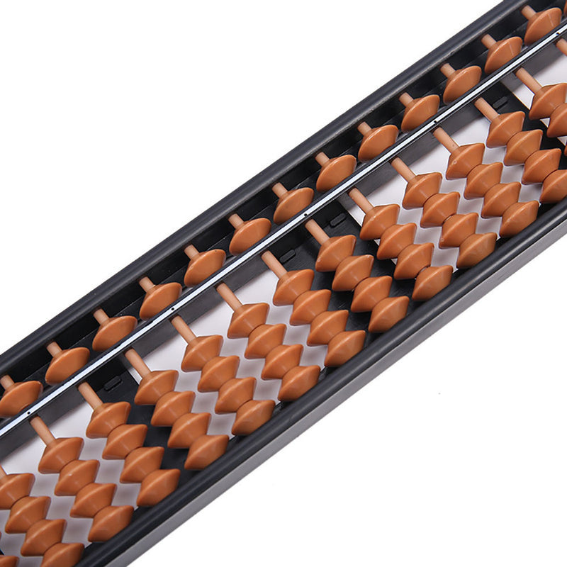 1 x Brown Abacus 17 Digits Arithmetic Tool Kid's Math Learn Aid Caculator Hot