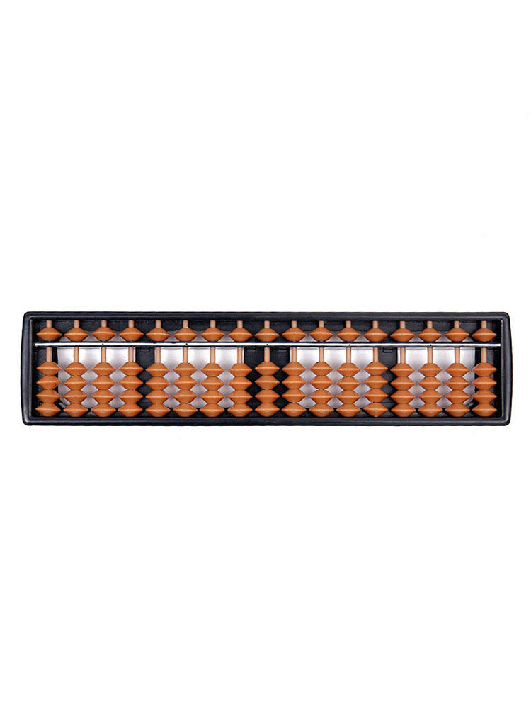 1 x Brown Abacus 17 Digits Arithmetic Tool Kid's Math Learn Aid Caculator Hot