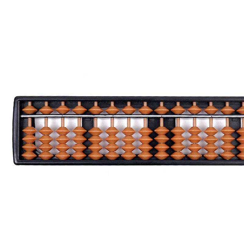 1 x Brown Abacus 17 Digits Arithmetic Tool Kid's Math Learn Aid Caculator Hot