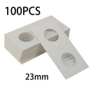 100pcs Coin Holders Box Case 2 x 2 Flips Cardboard 23mm for Collection
