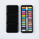 24 Colors Professional Watercolor Paint Draw Painting + Water Brush Pigments Set