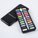 Watercolor Paint Set of 24 Solid Cake Colors Art Painting with Brush Oil Set New