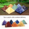 7pcs Multi-Stone Reiki Pyramid Healing Spiritual Gemstones Energy Generator Hot