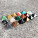 7pcs Multi-Stone Reiki Pyramid Healing Spiritual Gemstones Energy Generator Hot