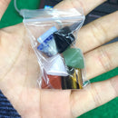 Set of 7 Chakra Pyramid Stone Crystal Healing Wicca Natural Spirituality Lot New