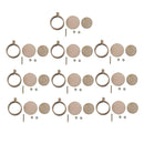 10x Mini Wooden Cross Stitch Hoop Ring Embroidery Circle Sewing Kit Frame Craft