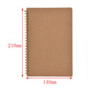 1 x Journal Notebook A5 Hardcover Cardboard Dot Grid Spiral Journal White