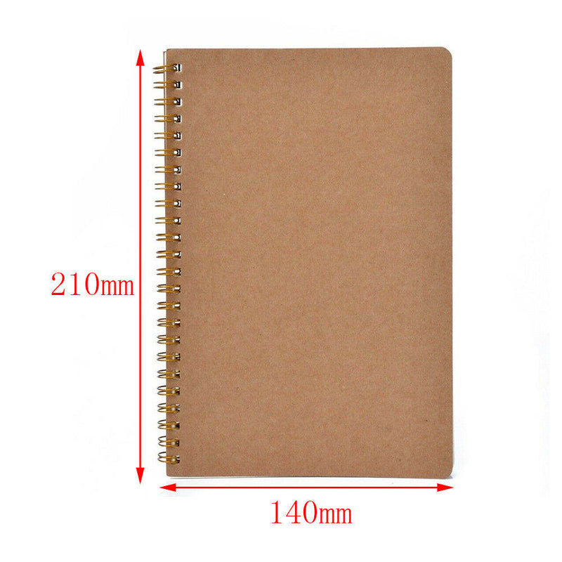 1 x Journal Notebook A5 Hardcover Cardboard Dot Grid Spiral Journal White