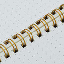 100 Pages Journal Notebook A5 Hardcover Cardboard Dot Grid Spiral White